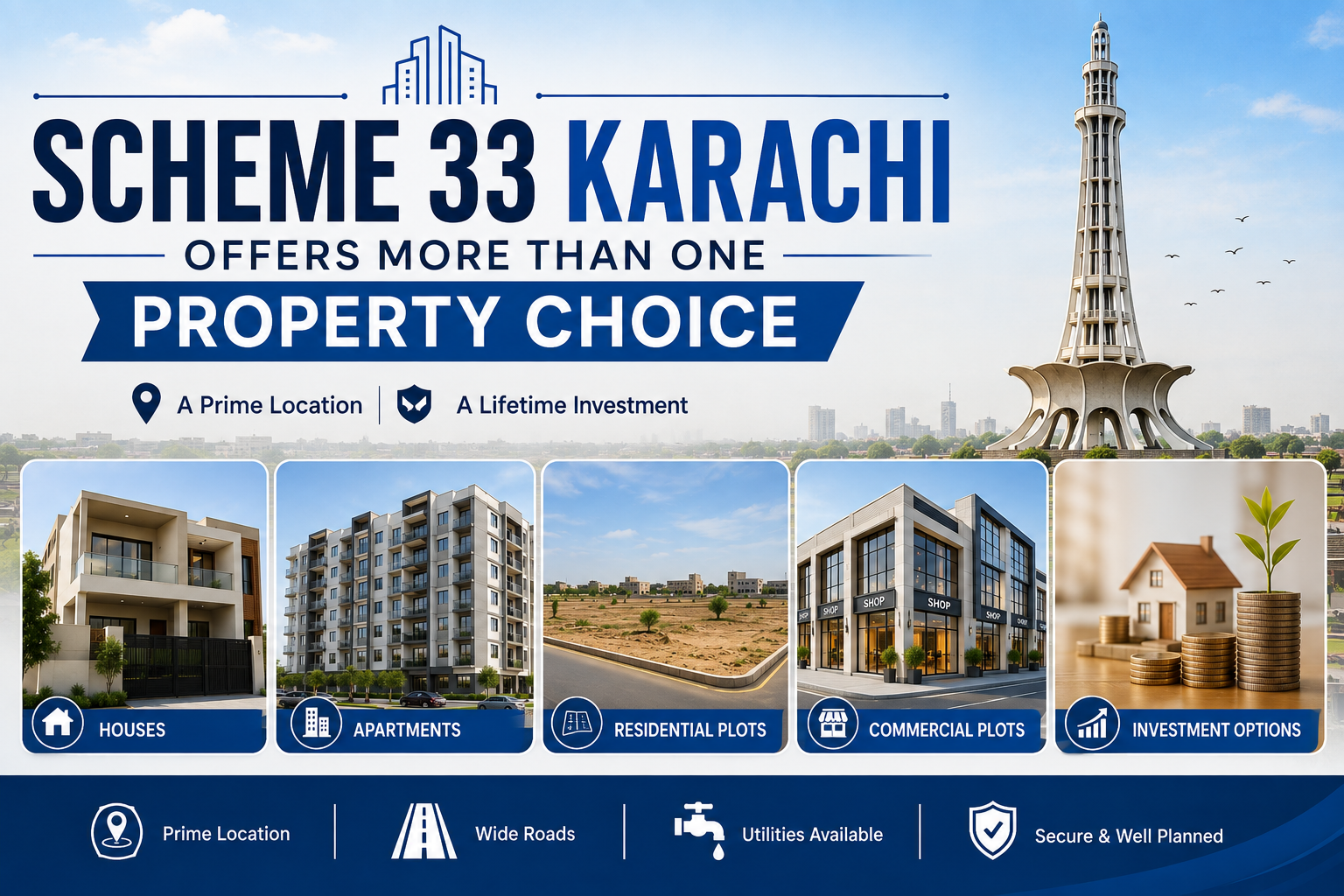 Scheme 33 Karachi offers more than one property choice